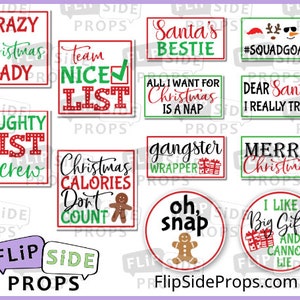 Christmas Photo Booth Props | PhotoBooth Props | PVC PhotoBooth Props | Theme PhotoBooth Props | Themed Props Bundle | Christmas Party Props