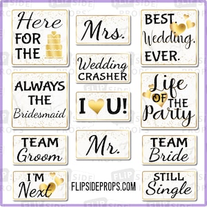 Wedding Photo Booth Props | PhotoBooth Props | PVC PhotoBooth Props | Theme PhotoBooth Props | Themed Props Bundle | Wedding Photo Props