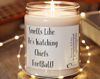 Fan Geschenk für Häuptlinge, duftende Sojawachs-Kerze, riecht, als würde er Häuptlinge Fußball schauen!
