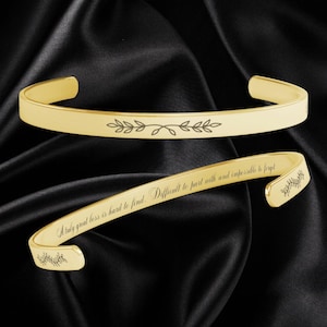 Laser-Engraved Cuff Bracelet: Inspirational Gift for Bosses
