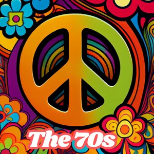 Die 70er Jahre Ausmalbilder: Hippies, Bell Bottoms, Flower Power und Peace Zeichen