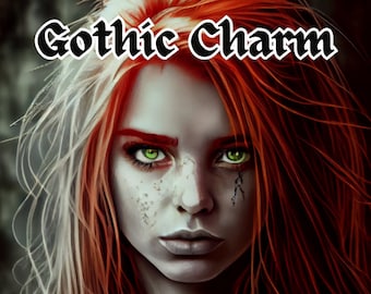 Encanto gótico: 25 páginas para colorear imprimibles, oscuramente encantadoras