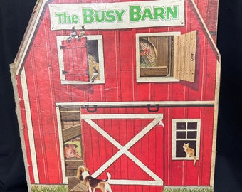 The Busy Barn A 1964 Golden Look-Inside Book