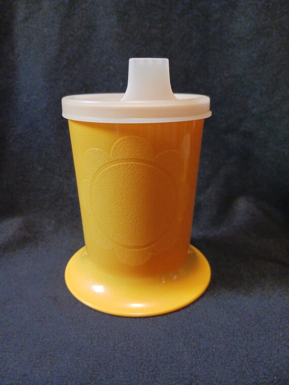 Vintage Tupperware Tumbler Cups Children Kids Toddler Lids