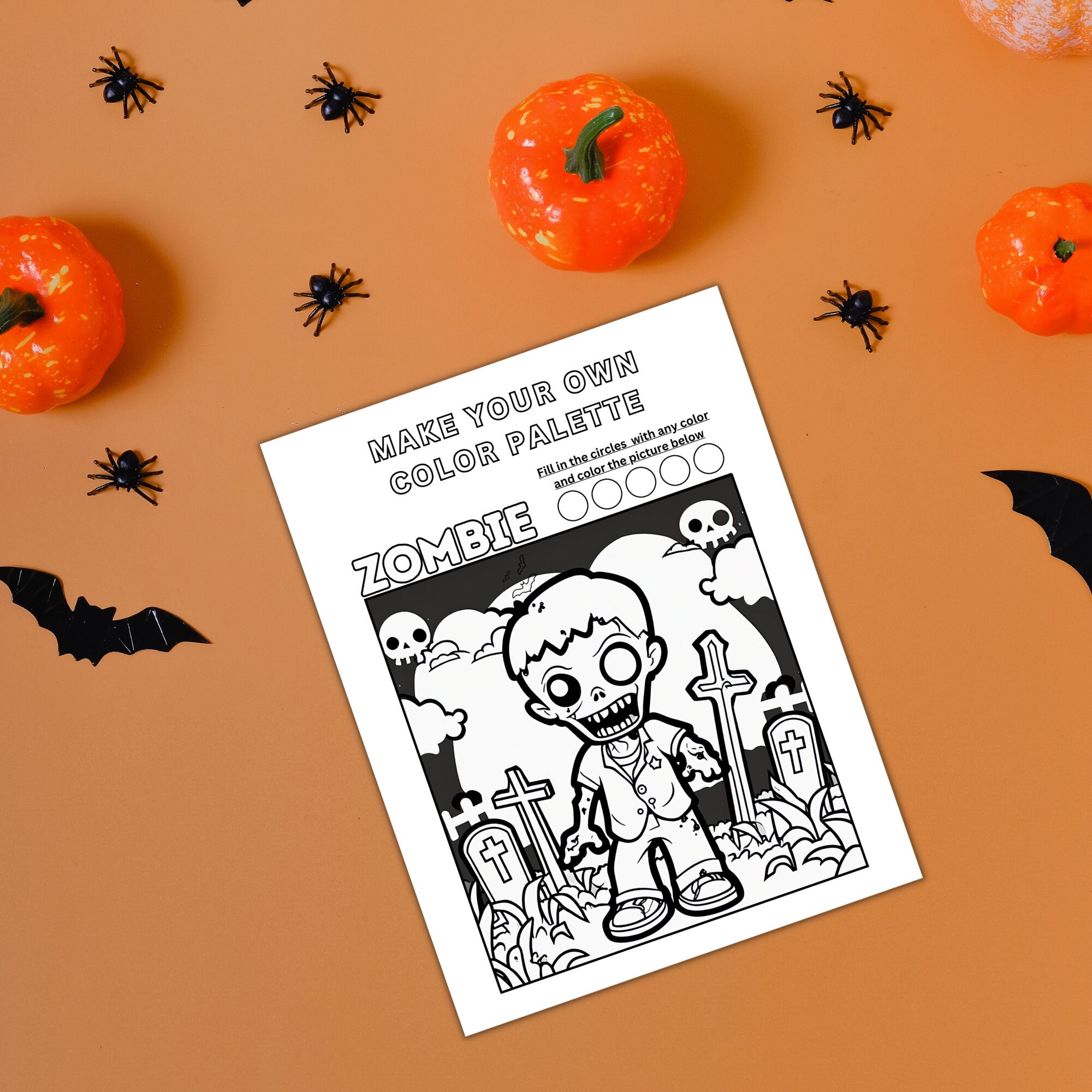 20 Holloween Kids Coloring Pages, Coloring Printable Worksheets, Simple ...
