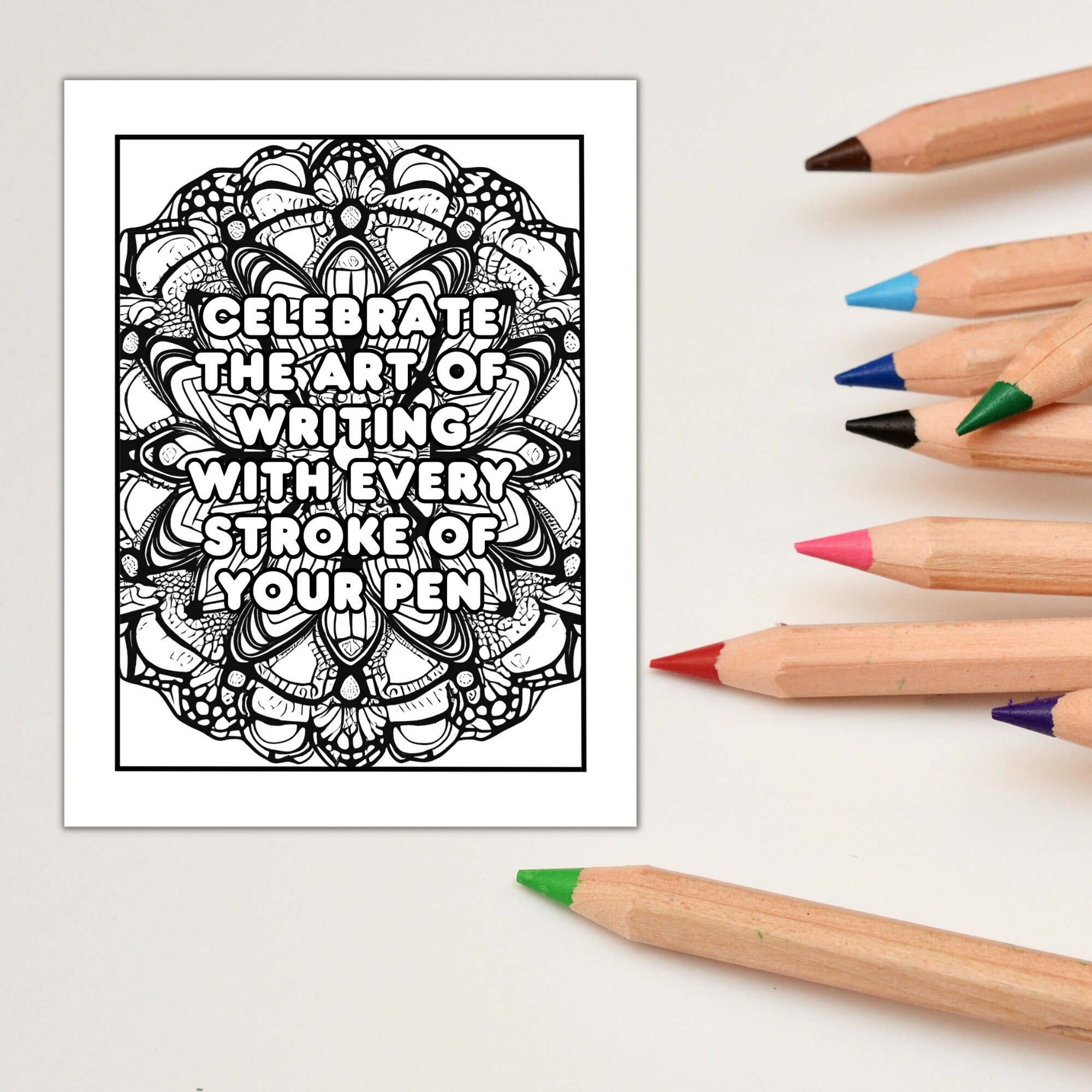 Writer To Color 40 Inspirational Writer Quotes Coloring Pages Positive - Etsy