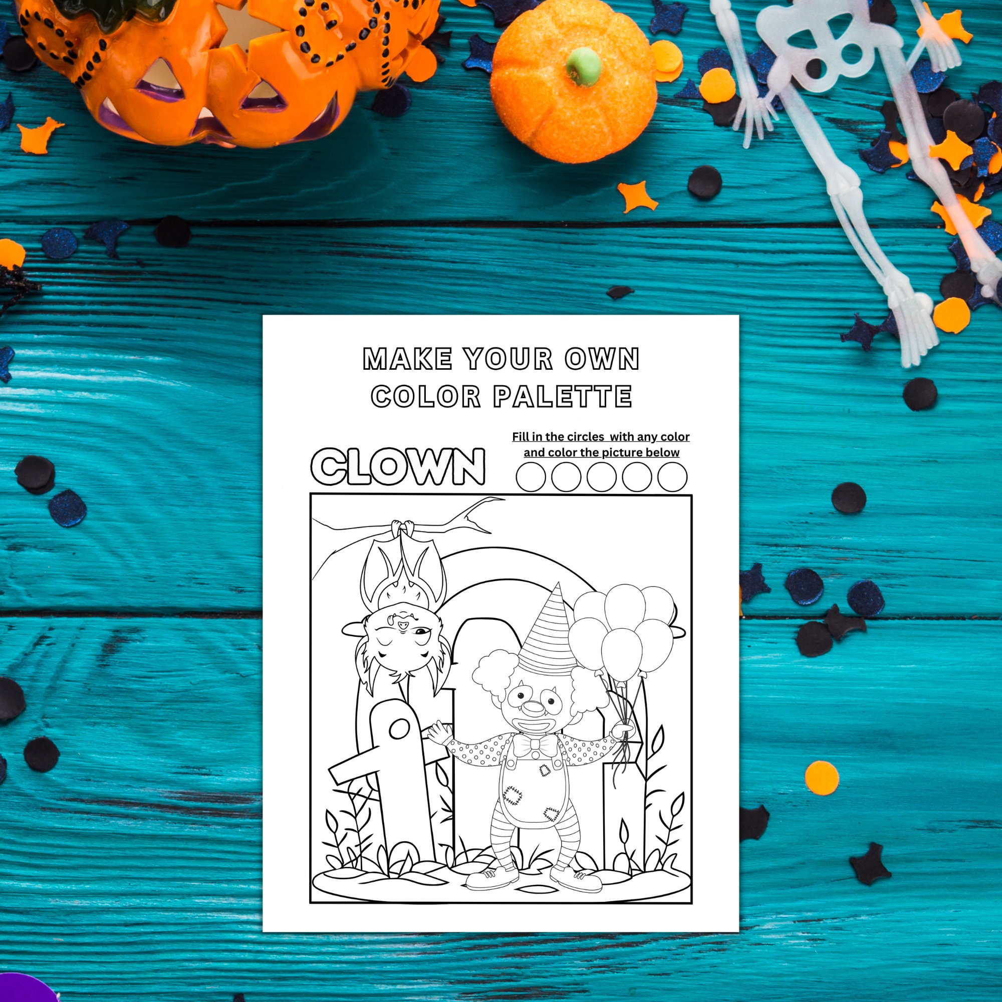 20 Holloween Kids Coloring Pages, Coloring Printable Worksheets, Simple ...