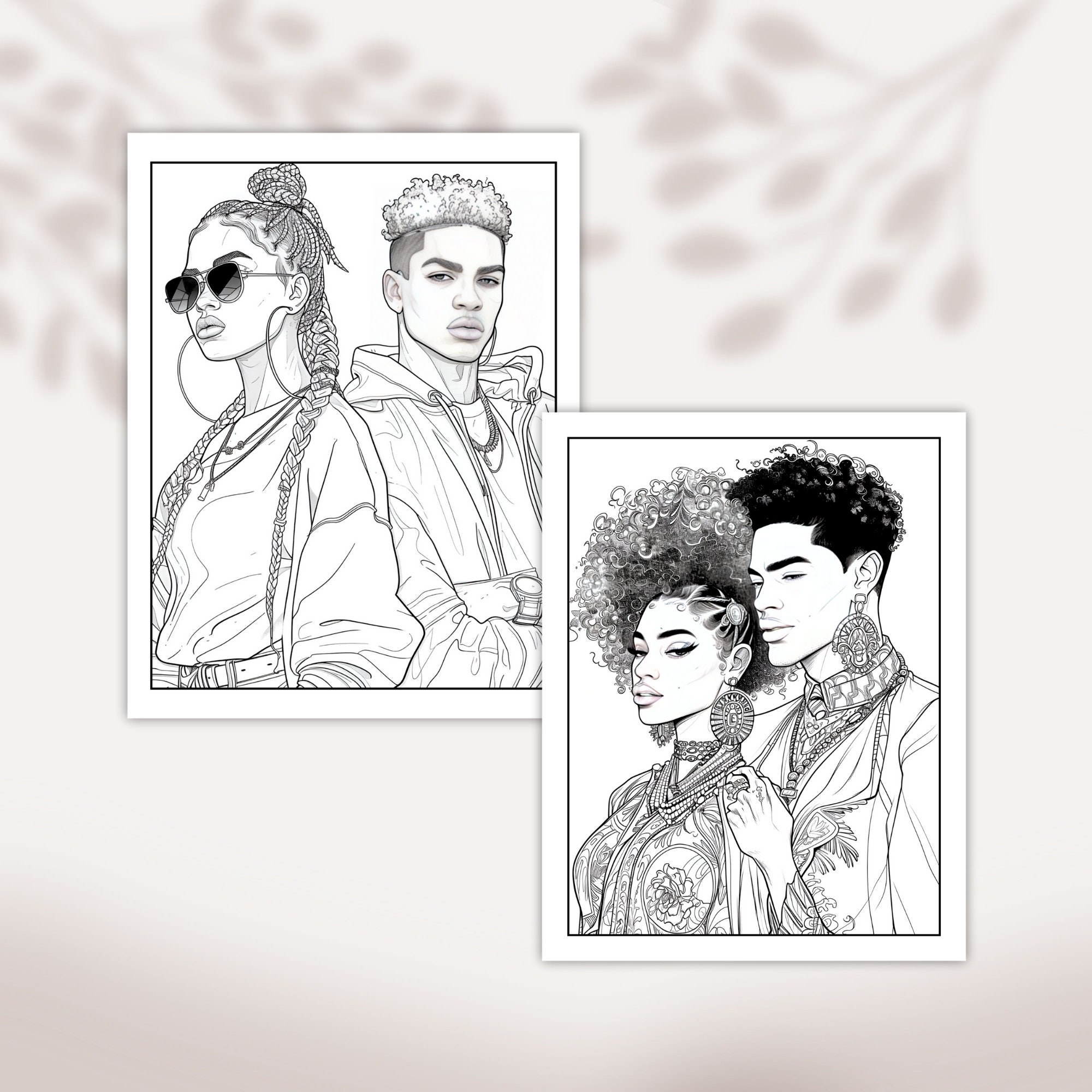 25 Black Couple Coloring Pages - Il Fullxfull.5805430593 5q7l 