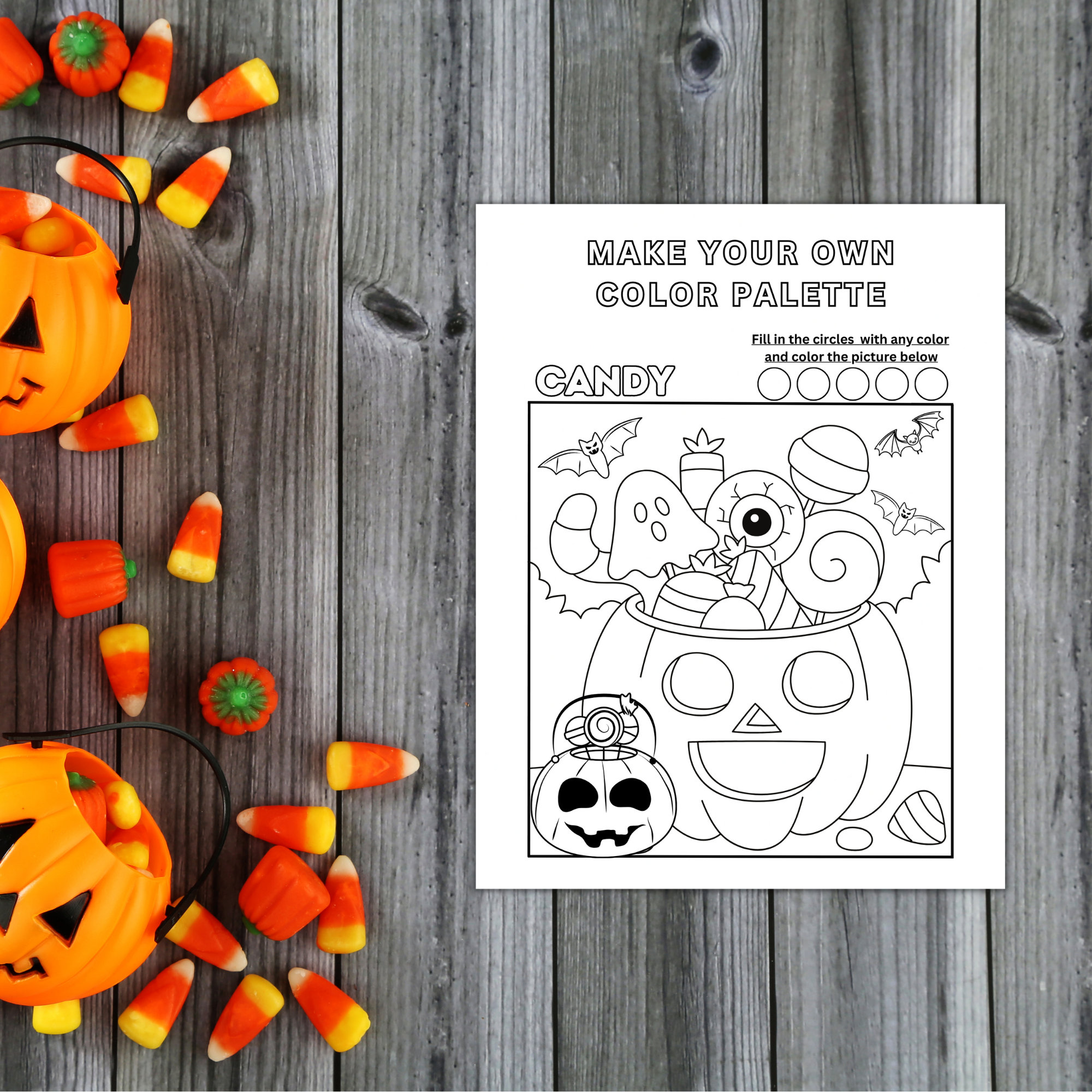 20 Holloween Kids Coloring Pages, Coloring Printable Worksheets, Simple ...
