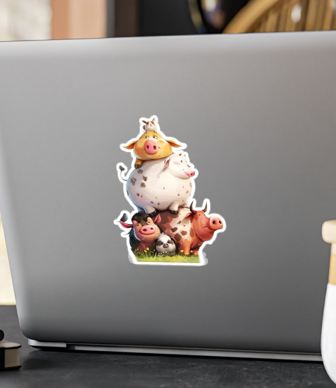 Adorable Farm Animals Stack Kiss-cut Vinyl Decal Farmhouse Decor - Etsy
