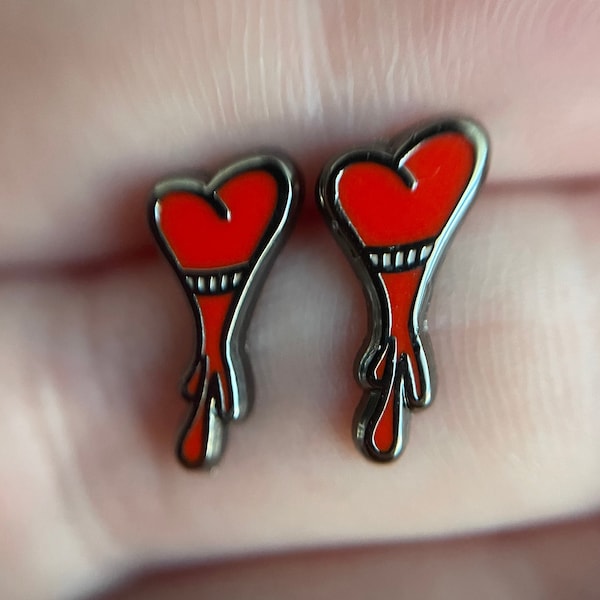 Emo Enamel Stud Earrings