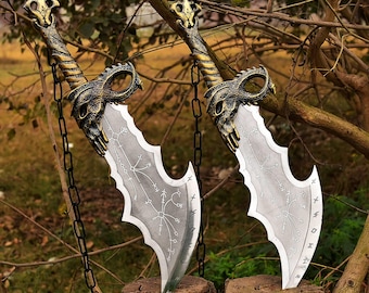 Blades Of Chaos : Engraved Norse Viking Gift