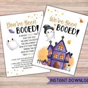You've Been Booed Printable Sign, We've Been Booed, Ghost Boo Sign ...