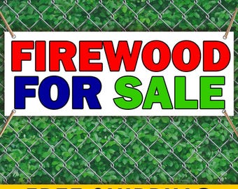 Firewood For Sale Vinyl Banner Sign, Firewood Stand Advertising Banner, Outdoor Wood Sales Business Sign