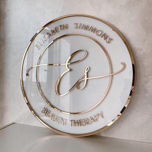 Round Business Acrylic Logo 3D, Custom Acrylic Business Sign, Custom Business Sign, Wall Sign, Business Wall Sign, Custom Logo Acrylic Sign