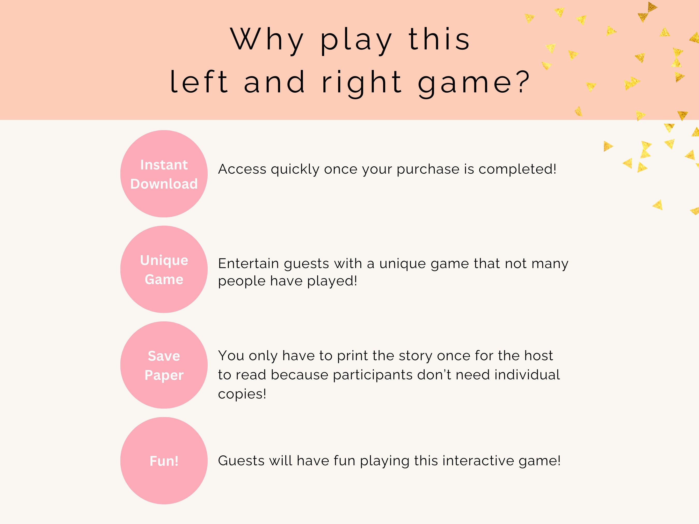 Left Right Game Bridal Shower, Left Right Story, Pass the Gift Game