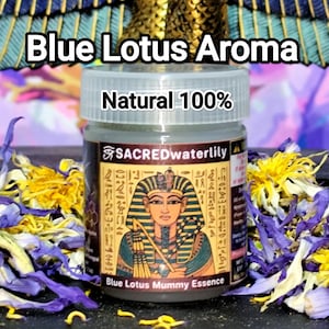 Blue Lotus Mummy Essence - Blend For Sleep & Relaxation | Sacred aroma Inhaler as the Ancient Egyptian | Handcrafted  |  Natural 100%