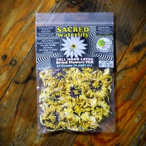 White Egyptian Lotus 10g - High Potency Super RARE Hybrid Nymphaea lotus | Organic Dried Flowers Tea, Meditation & Relaxation | Exotic Plant