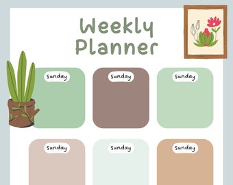Weekly Planner, Daily Planner, Printable Planner, Instant Download, To Do List, Schedule Planner