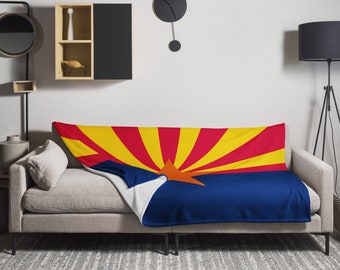 Super Soft Arizona Flag Throw Blanket, Housewarming Gift, Realtor Closing Gift, Arizona Flag Gifts, Arizona Souvenirs | Arizona Tee Shop