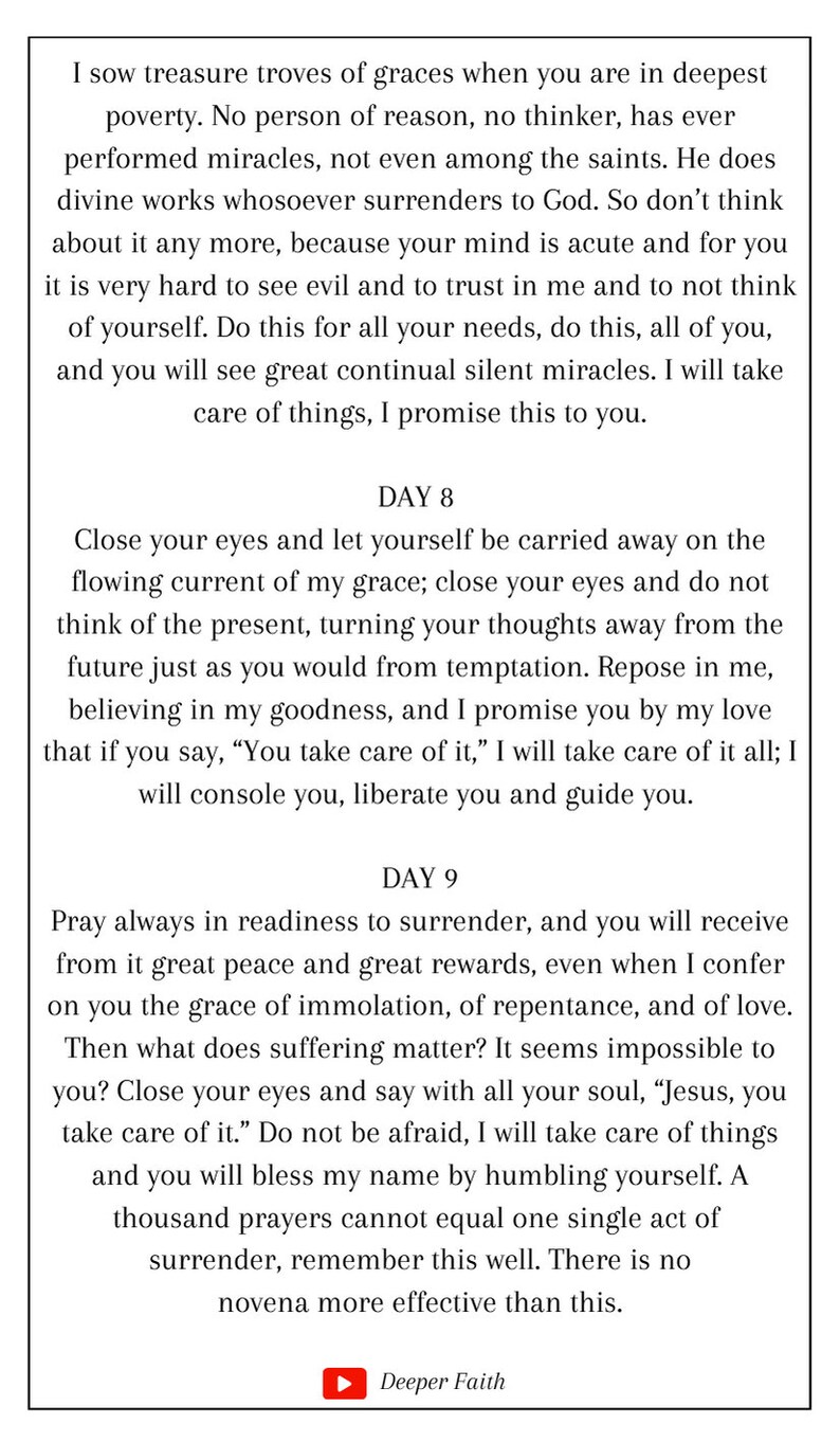 Surrender Novena by Fr. Dolindo Ruotolo_25 Holy Cards - Etsy