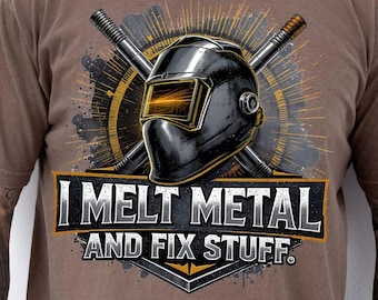 I Fix Stuff PNG, Funny Welder Design, Metal Worker Tradesman Welder Sublimation PNG, Metal Fabricator Industrial Worker Welding Helmet PNG