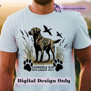 Southern Boy Hunting Dog Png, Camouflage Dog Png, Camo Dog Png, Retro Hunt Png, Camo Duck Hunting Shirt Png, Hunting Sublimation Design