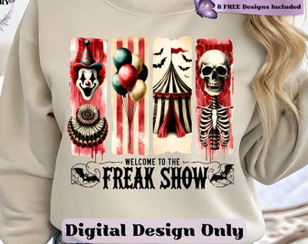 Circo infestato PNG, Pagliaccio fantasma di Halloween PNG, Disegno a sublimazione spettrale di Carnevale vintage, Pennellata di pagliaccio inquietante PNG, Divertente Halloween PNG