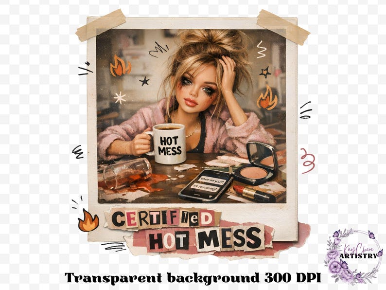 This Burnout Doll Meme PNG Bundle is packed with personality, attitude, and highly relatable humor your customers will instantly connect with. Featuring a trendy ransom letter PNG style paired with aesthetic doll imagery, this funny burnout PNG bundle captures real-life moods with phrases like emotionally unavailable, overstimulated and underpaid, running on iced coffee and anxiety, and more. Designed in a soft vintage aesthetic with modern meme humor, this bundle is perfect