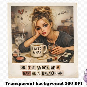 This Burnout Doll Meme PNG Bundle is packed with personality, attitude, and highly relatable humor your customers will instantly connect with. Featuring a trendy ransom letter PNG style paired with aesthetic doll imagery, this funny burnout PNG bundle captures real-life moods with phrases like emotionally unavailable, overstimulated and underpaid, running on iced coffee and anxiety, and more. Designed in a soft vintage aesthetic with modern meme humor, this bundle is perfect
