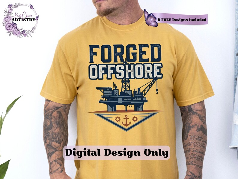 Working Man Offshore Oil Rig Worker PNG, Roughneck Crew Sublimation ...