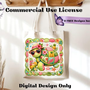 This adorable summer turtle PNG features a cheerful patchwork turtle enjoying a bright tropical day, designed with vibrant quilted textures and playful stitched fabric patterns. With a colorful mix of coral pink, sunny yellow, leafy green, aqua, and soft tropical tones, this turtle clipart has a cozy handcrafted look that feels fun and on-trend. From a straw sun hat and heart-shaped sunglasses to fruity details like pineapple, watermelon and citrus drinks, every element adds a fresh beachy vibe