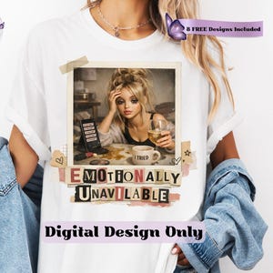 This Burnout Doll Meme PNG Bundle is packed with personality, attitude, and highly relatable humor your customers will instantly connect with. Featuring a trendy ransom letter PNG style paired with aesthetic doll imagery, this funny burnout PNG bundle captures real-life moods with phrases like emotionally unavailable, overstimulated and underpaid, running on iced coffee and anxiety, and more. Designed in a soft vintage aesthetic with modern meme humor, this bundle is perfect