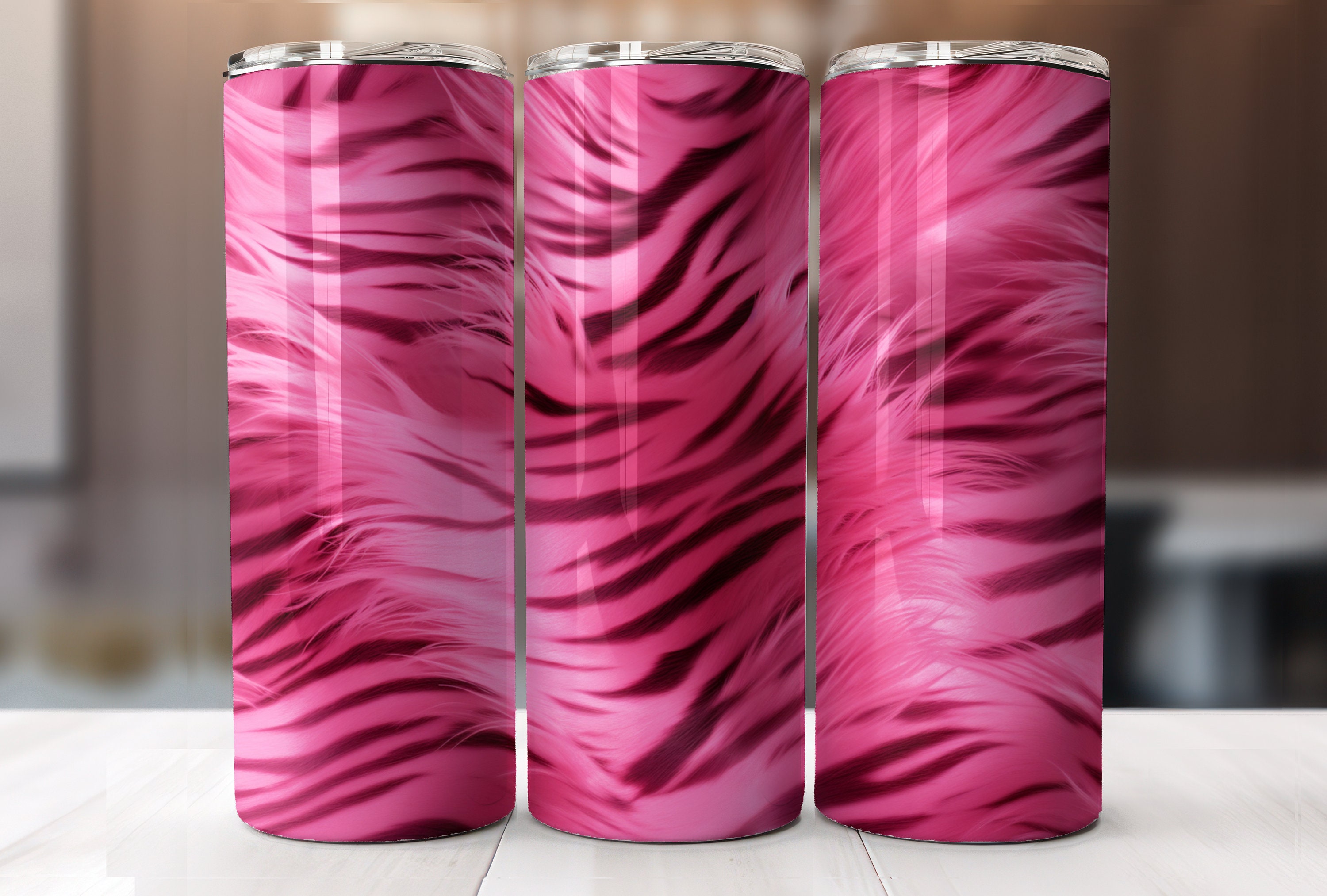 Skinny Tumbler, Pink Zebra Tumbler, Pink Fur Tumbler, Tumbler Wrap, Tumbler Download, Digital