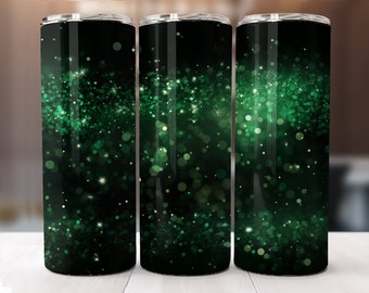Green glitter tumbler, Skinny tumbler, Tumbler download, Digital tumbler, green tumbler