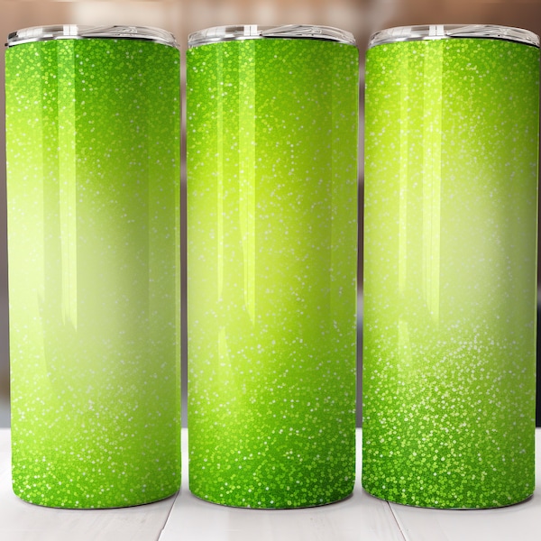 Lime Green Glitter Tumbler, Customizable Wrap, Skinny tumbler Wrap, Tumbler Download, Digital tumbler