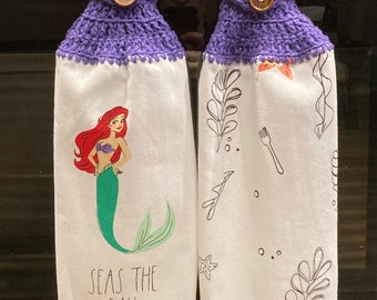Seas the Day Little Mermaid Ariel Hand Towel