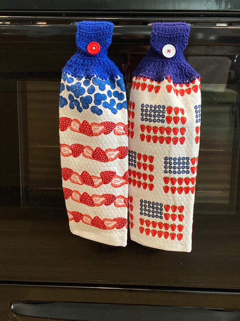 American Flags Made of Strawberry and Blueberry Kitchen Hand Towels - Etsy