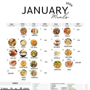One year Family Friendly Meal Planner: Super Fast Dinners with sides and shopping lists for ALL OF 2024!!!!