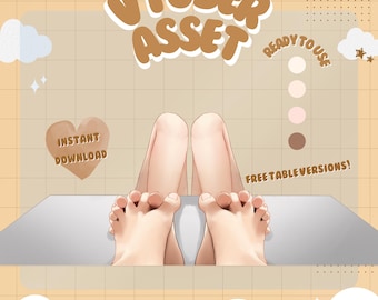 Pies y dedos de los pies para Vtuber, múltiples tonos de piel, accesorio para Live2D y PNGTuber