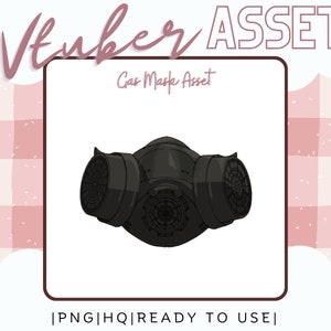 Vtuber Asset - Gas Mask - Prop Accessory Overlay - Streaming Asset for Live2D or PNGTuber