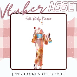 Vtuber Asset Full Body Kimono Clothes Assets