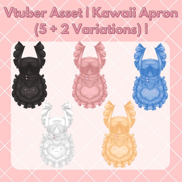 Vtuber Asset Kawaii Apron (5 Colors)