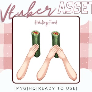 Vtuber Asset Holding Food Hand Asset