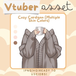 Cozy Cardigan | Vtuber Asset | Accessory for Live2D