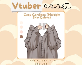 Cárdigan cómodo / Recurso para Vtuber / Accesorio para Live2D