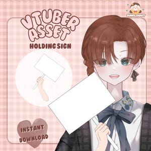 Letrero de mano / Activo de Vtuber / Accesorio de mano para Live2D