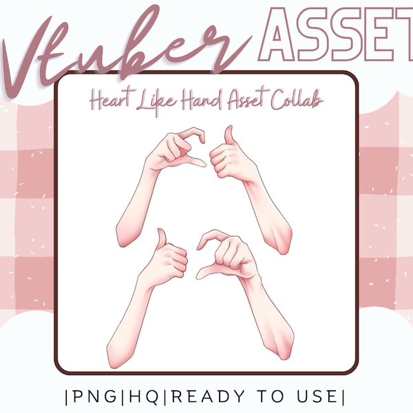 Vtuber Asset Like Heart Hand Asset