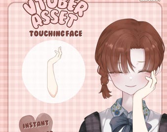 Touching Face | Vtuber Asset | Hand Accessory for Live2D