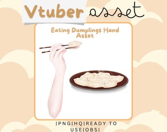 Vtuber Asset Holding Dumpling Hand Asset Food Funny Twitch Channel Redeem Decor